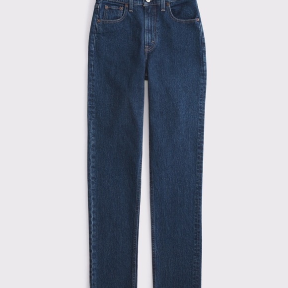 Abercrombie & Fitch The 90s Straight Ultra High Rise Jeans Curve Love - Picture 8 of 11